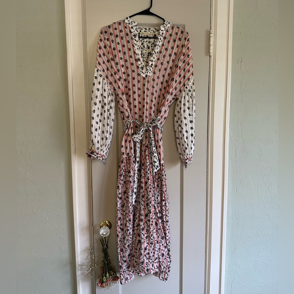 Ulla Johnson Selvi printed cotton-gauze midi dress size 4